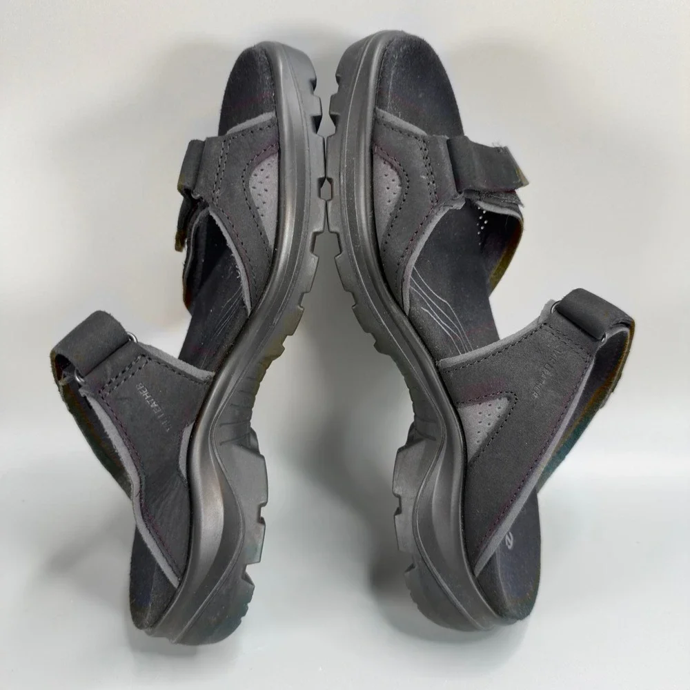 Ecco Offroad Womens US 6 - 6.5 6 1/2 EU 37 Sandals Black Adjustable Strappy Shoe - Picture 9 of 16
